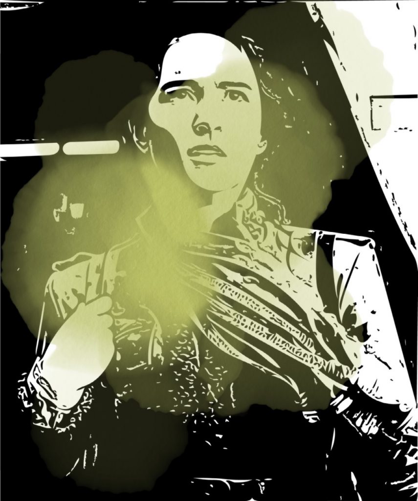 Alina Starkov Szenenfoto aus der Serie in Schwarz-Weiß-Gelb